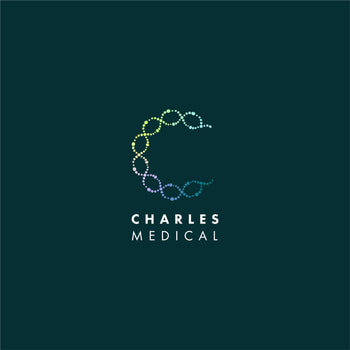 Charles Medical logo representing UK medical supplies for clinics and healthcare professionals, with a modern design.