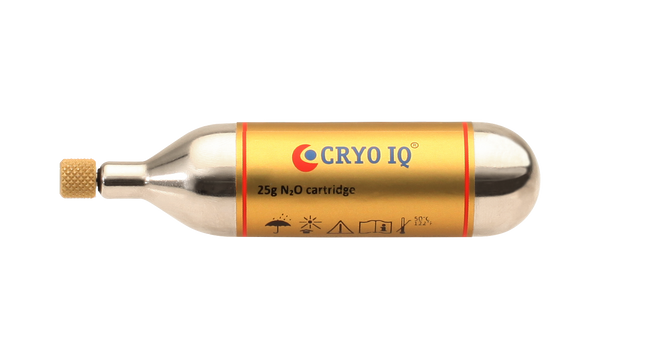 cryoIQ gas cartridge 25g valved N2O