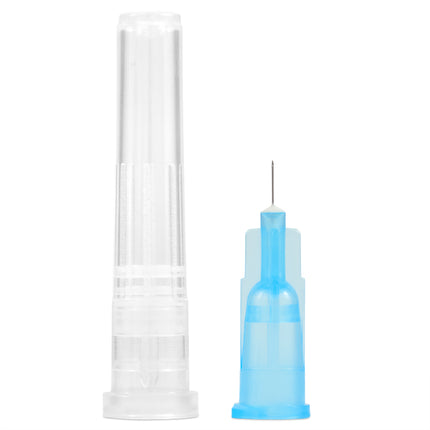 34G x 4mm mesotherapy needles UK sterile and CE-marked, image shows ultra-fine needle with clear cap