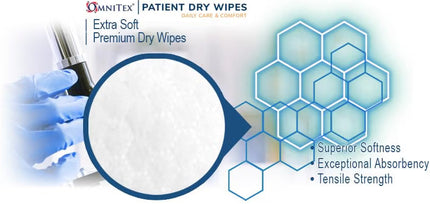 Omnitex Patient Dry Wipes - Pack of 100