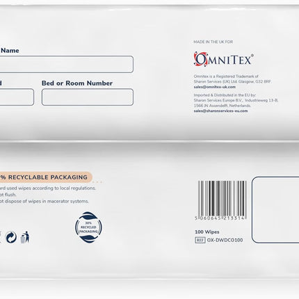 Omnitex Patient Dry Wipes - Pack of 100