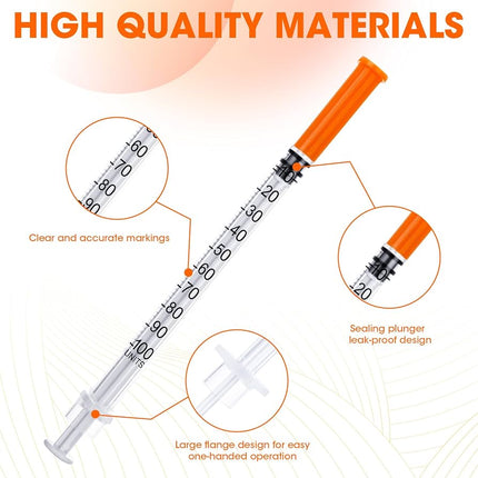 Insulin Needle 1ml 30g 6mm - Single Use - Box of 100