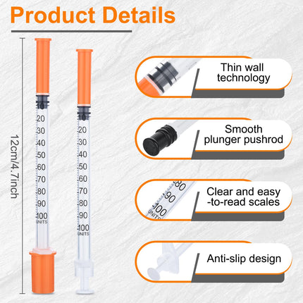 Insulin Needle 1ml 30g 6mm - Single Use - Box of 100