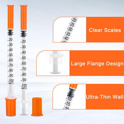 Insulin Needle 1ml 30g 6mm - Single Use - Box of 100