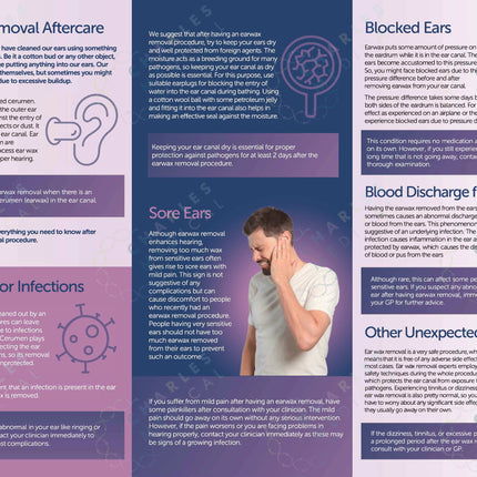 A4 Tri-Fold Leaflet Wax Removal Aftercare Downloadable PDF