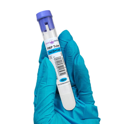 PRP Tubes with ACD-Gel – 10ml Sterile Tubes for High-Yield Platelet-Rich Plasma Therapy, Packs of 5, 10, 25, 50