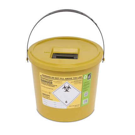 7 litre sharps bin with carry handle SHARPSGUARD