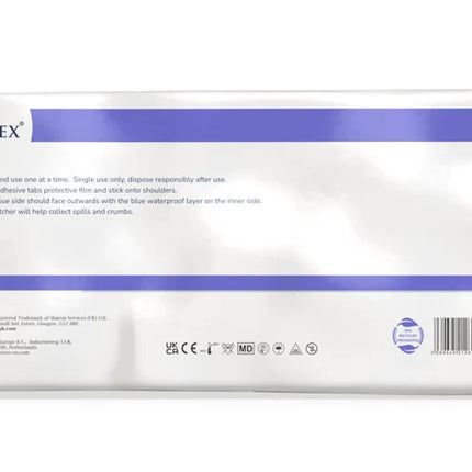 Omnitex Disposable Bibs with Adhesive Tabs - Pack of 100