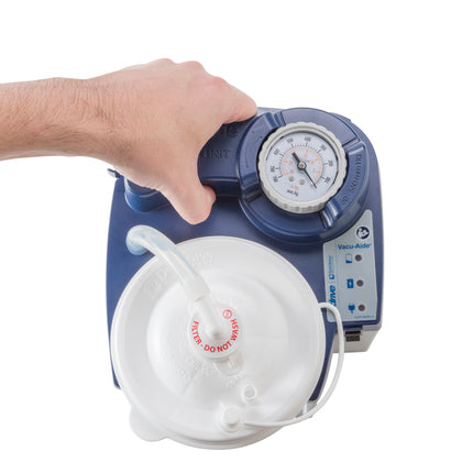 VacuAide 7325P medical suction device with rechargeable battery and accessories Charles Medical UK medical supplies company UK