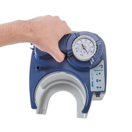 VacuAide 7325P medical suction device with rechargeable battery and accessories Charles Medical UK medical supplies company UK