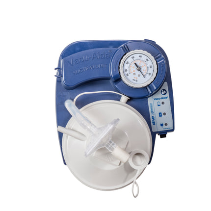 VacuAide 7325P medical suction device with rechargeable battery and accessories Charles Medical UK medical supplies company UK