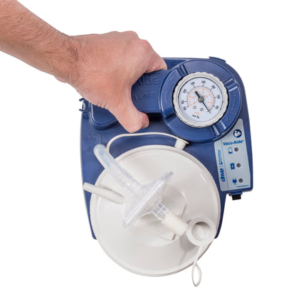 VacuAide 7325P medical suction device with rechargeable battery and accessories Charles Medical UK medical supplies company UK