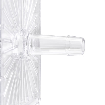 Close-up of a Square Suction Hydrophobic Bacteria Filter's connector, showcasing the medical-grade design for contamination prevention.