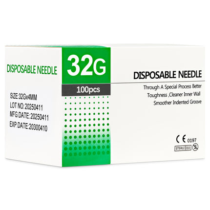 32G 4mm Mesotherapy Needles – CE-Marked  Packs of 25, 50, 100