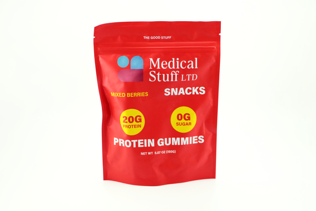 Super-power Pea Protein Gummies – Mixed Berry Flavour |12g Protein  Plant-Based, Vegan, No Added Sugar  Daily Protein Support by Medical Stuff