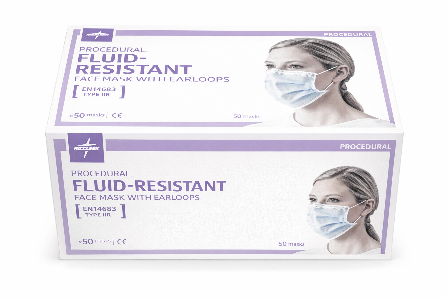 Type Ii R Mask Type IIR Surgical Face Mask - Fluid Resistant - EN 14683 - Box of 50 ...