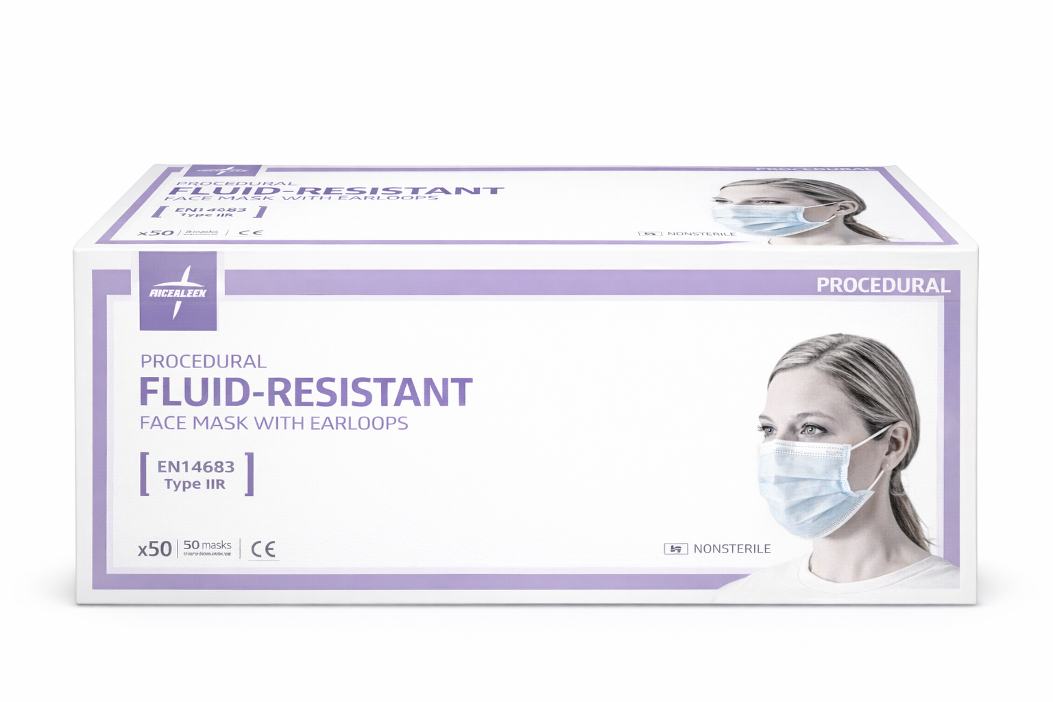 Type Ii R Mask Type IIR Surgical Face Mask - Fluid Resistant - EN 14683 - Box of 50 ...