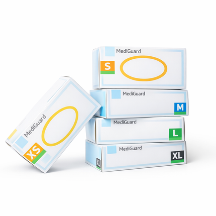 Nitrile Exam Gloves Powder Free MediGuard Box of 200