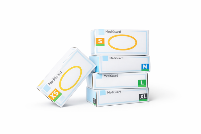 Nitrile Exam Gloves Powder Free MediGuard Box of 200