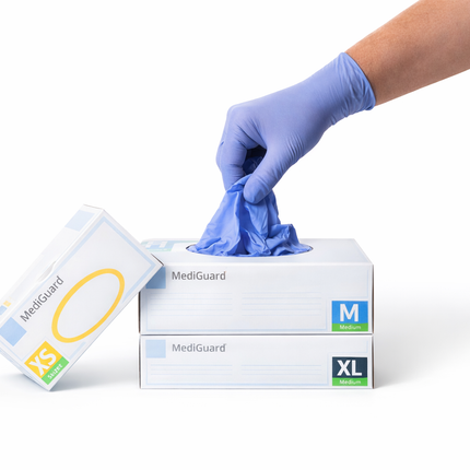 Nitrile Exam Gloves Powder Free MediGuard Box of 200