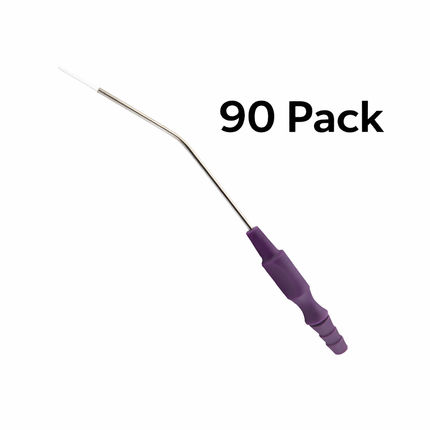 Purple medical device with a long thin probe on a white background, labeled '90 Pack'.