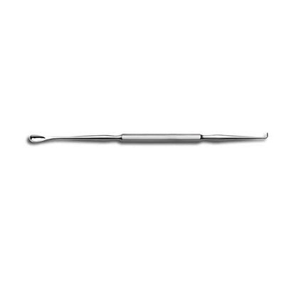 Gross ear curette and hook, stainless steel ENT tool for ear wax removal, reusable and medical-grade instrument