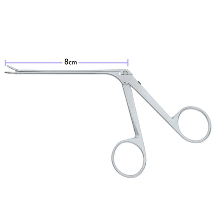 Forceps Stainless Steel Precision Ear Care Tool Open Loop Fenestrated Jaws Charles Medical UK 8 cm