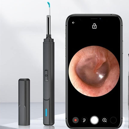 Bebird R1 wireless ear camera with HD lens and app connectivity

Smart otoscope showing live ear inspection on mobile device screen

Silicone ear tips and charging cable included with Bebird R1 ear cleaner

1080p HD Bebird R1 ear wax remover with LED lights and gyroscope

Compact Bebird R1 ear camera displayed in hand for scale and portability

Wireless Bebird ear scope compatible with iOS and Android smartphones

Close-up of Bebird R1 otoscope tip with soft silicone ear spoon

Bebird R1 ear camera kit with