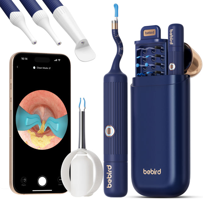ear cleaning camera kit with multiple silicone tips, rechargeable otoscope for adults and kids