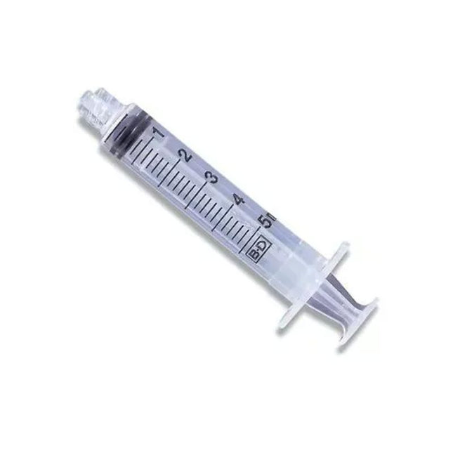 CE sterile no-needle syringes with Luer lock for single use, accurate dosing, and EO sterilization, shown in individual blister pack.