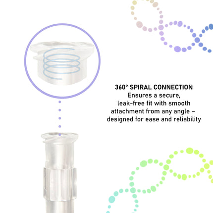 uer Lock adaptor connecting two syringes for fluid transfer in clinical setting,