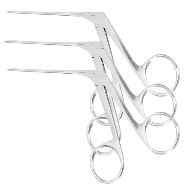 Assorted pack sizes of micro crocodile forceps, individually packaged surgical tools