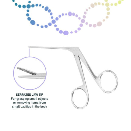 Micro jaw crocodile forceps with fine tip, stainless steel surgical instrument for ENT and aesthetic use