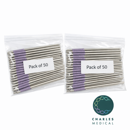 Two packages of 50 100 fine ends 18g 1mm