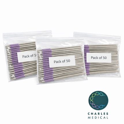 Three packs of 50 150 fine ends 1mm 18G 