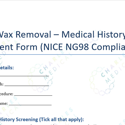 Medical history consent form Download template