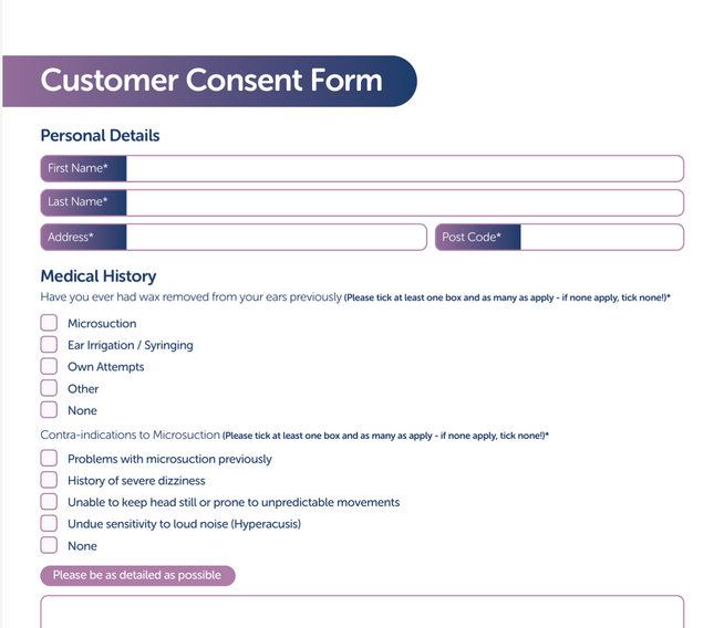 Customer Pre-Treatment Consent form Download PDF template