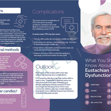 A4 Tri-Fold Leaflet Eustachian Tube Downloadable PDF