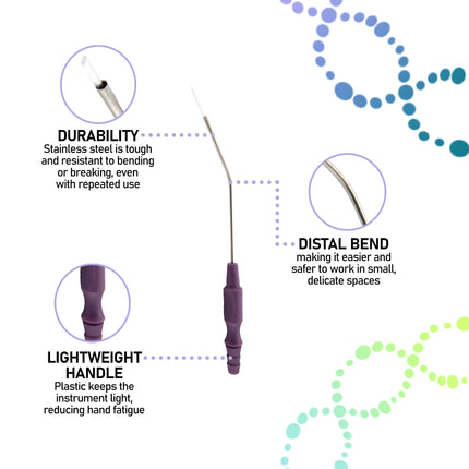 Zoellner suction tube, pre-sterilised ENT instrument for single-use earwax removal