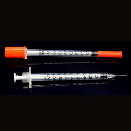 practitioner preparing syringe for skin booster or vitamin injection procedure,

Boxed 100-pack of syringes for cosmetic and clinical procedures
