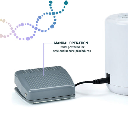 Manual pedal operation for Projet 101 Electronic Ear Irrigator S2, safe and effective electronic ear irrigator system.