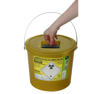 7 litre sharps bin ISO 23907 clinical waste container