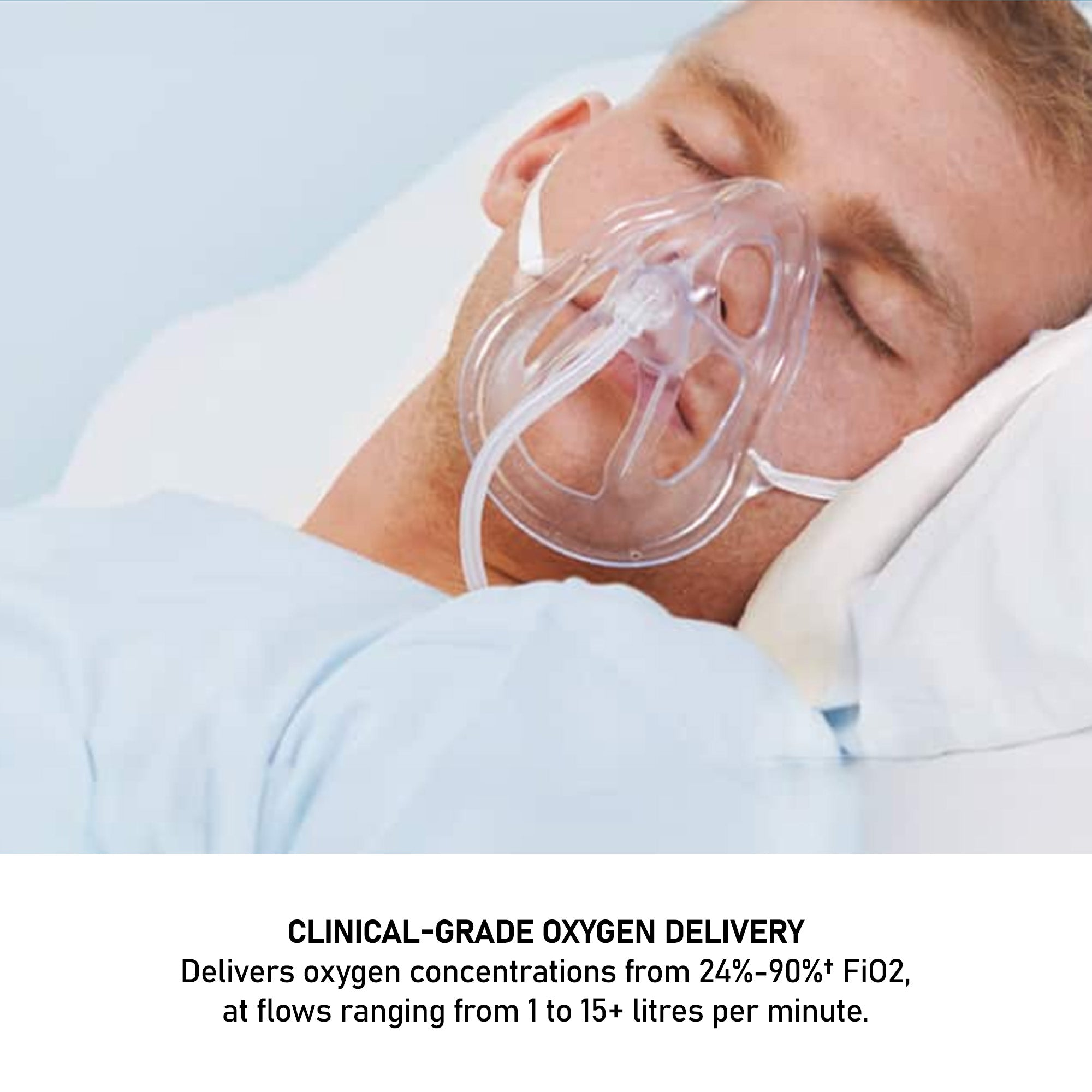 Multi Flow O2 Mask Oxy2Mask Adult Oxygen Mask - High Flow - Open System - Latex Free ...