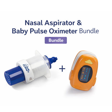 Orange pulse Oximeter and nasal aspirator for children 