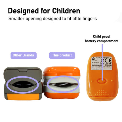 Orange pulse Oximeter and nasal aspirator for children 