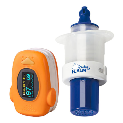 Orange pulse Oximeter and nasal aspirator for children 