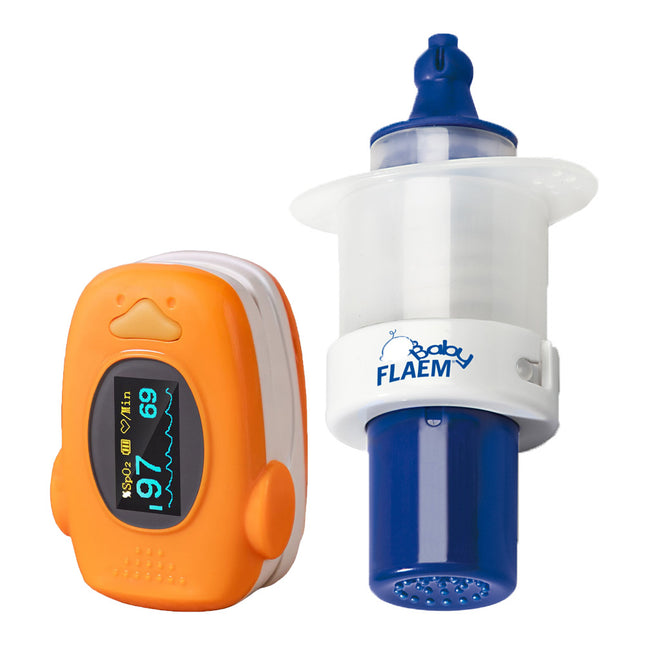 Orange pulse Oximeter and nasal aspirator for children 