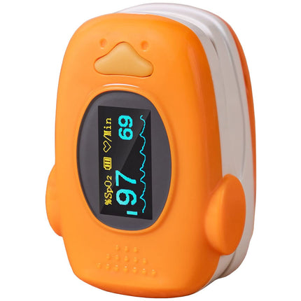 Orange pulse Oximeter and nasal aspirator for children 