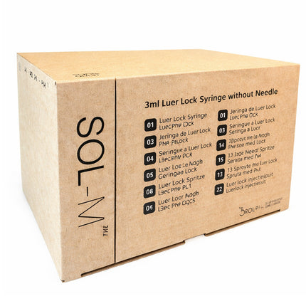 SOL M 3ml Luer Lock Syringe - Sterile - Box of 100