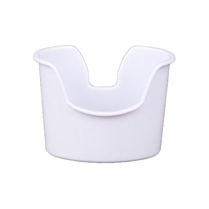 Angled view of white Noots ear irrigation cup

Front view of Noots ear basin for ear cleaning

Dimensions of Noots Cup – 12.8cm x 10.6cm x 9.2cm

Noots Cup in use under ear during irrigation procedure

Ergonomic features of the Noots Cup – lightweight and comfortable